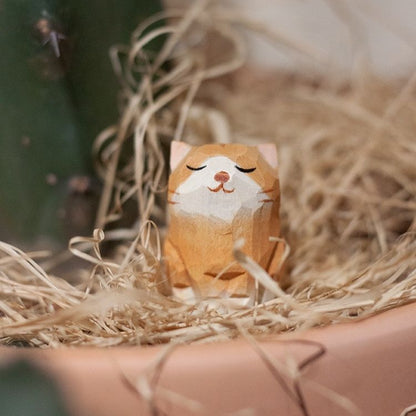 Sandalwood handmade Kitten Mini Wooden Cat