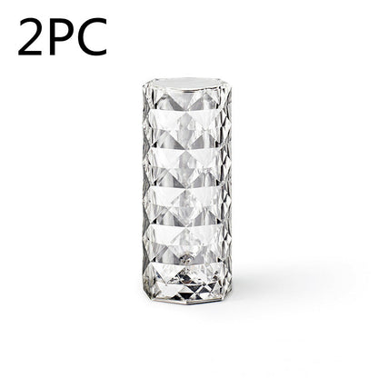 Nordic Crystal Lamp USB Table Lamps Bedroom Touch Dimming Atmosphere Diamond Night.     five colors