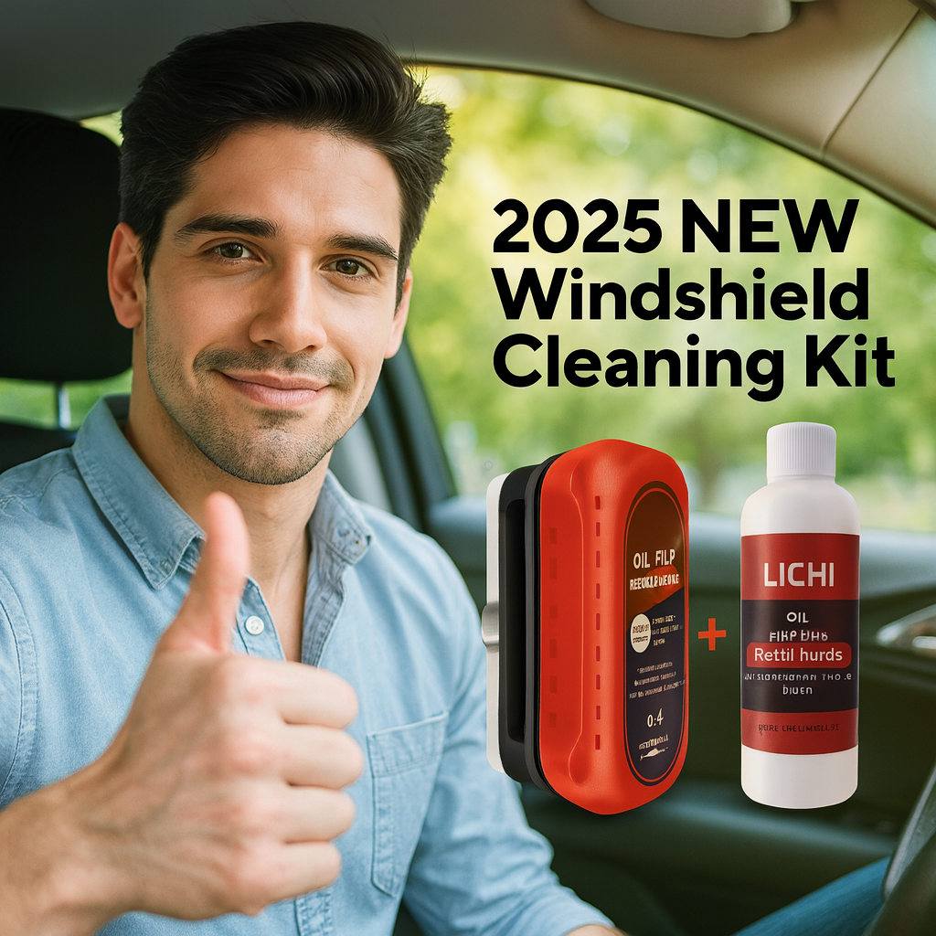 Car Glass Oil Film Remover Kit Glass Cleaning Board