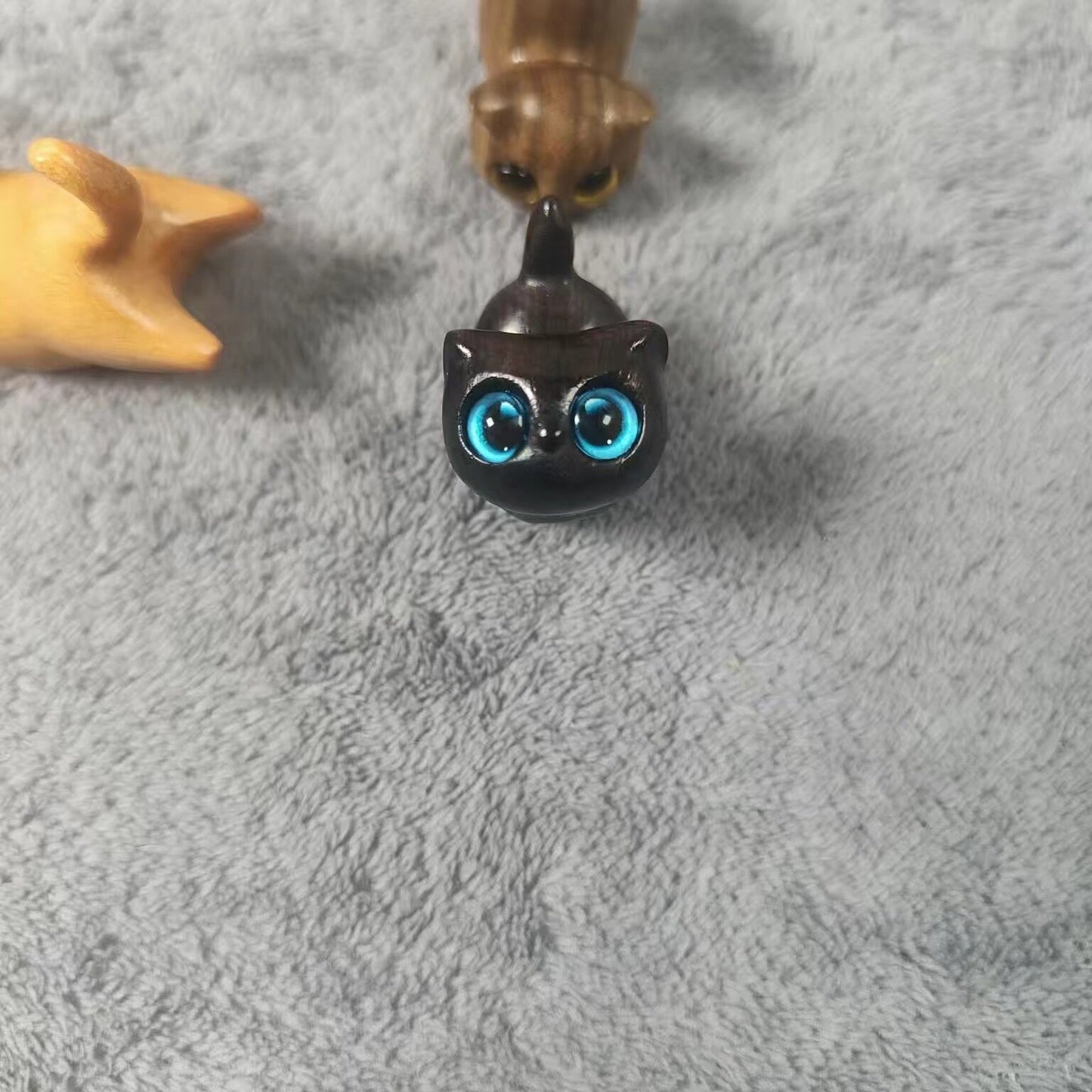 Sandalwood handmade Kitten Mini Wooden Cat