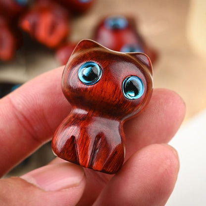 Sandalwood handmade Kitten Mini Wooden Cat