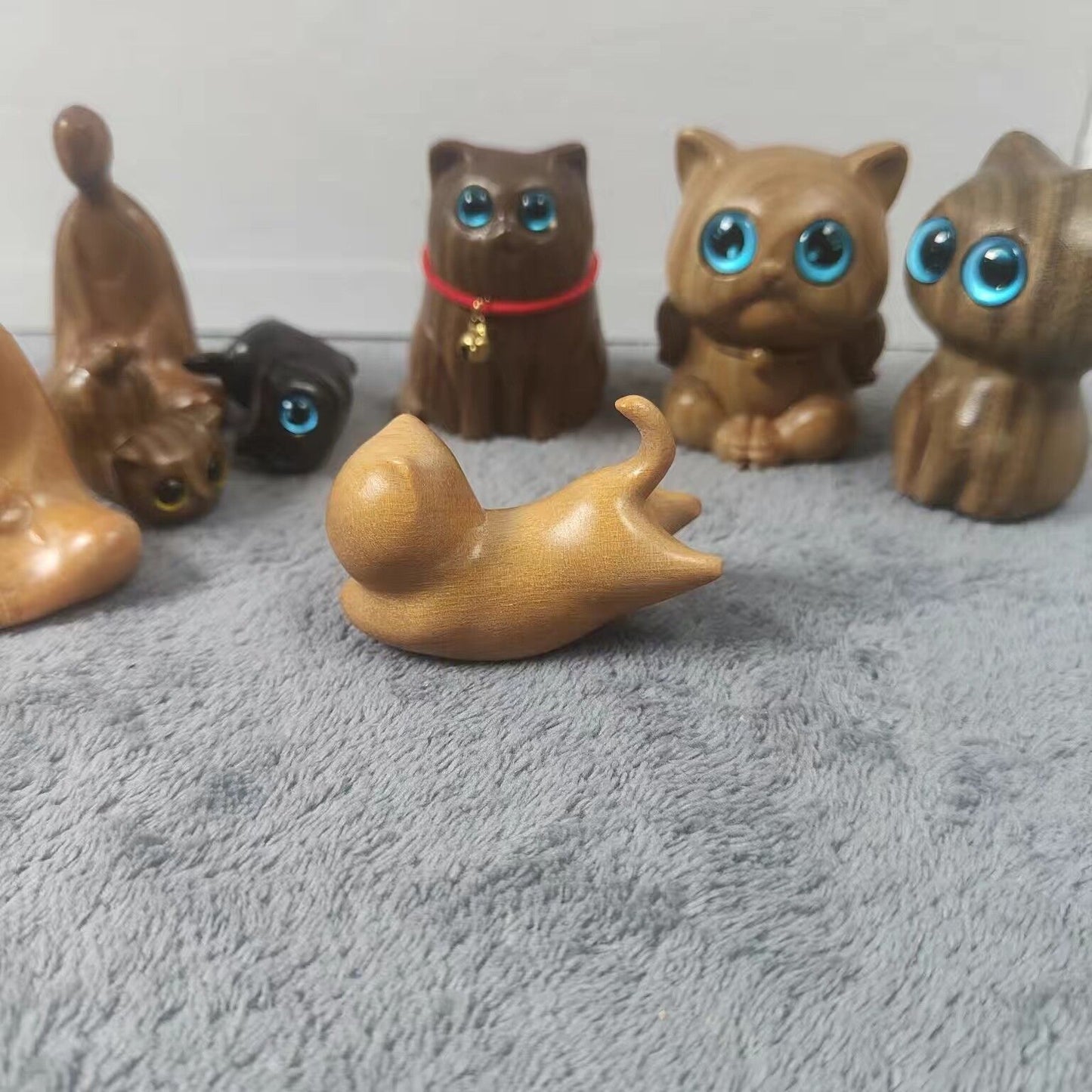 Sandalwood handmade Kitten Mini Wooden Cat